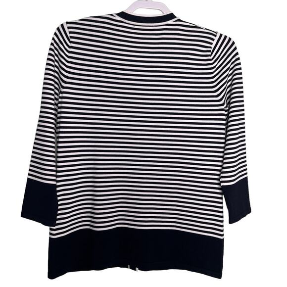 Karl Lagerfeld Knit Cardigan Navy White Size S - Picture 3 of 10